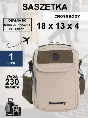 Saszetka na ramię Discovery Downtown piaskowa